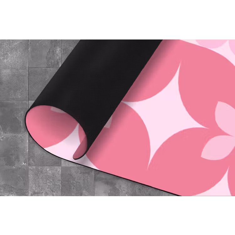 Abstract - Geometrisch - Patroon - Modern - Roze Keukenloper - keukenmat middel -closeup
