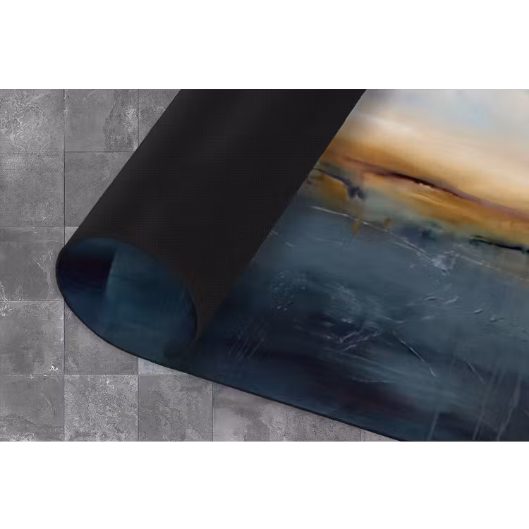 Abstract - Horizon - Water - Modern - Beige Keukenloper - keukenmat middel -closeup