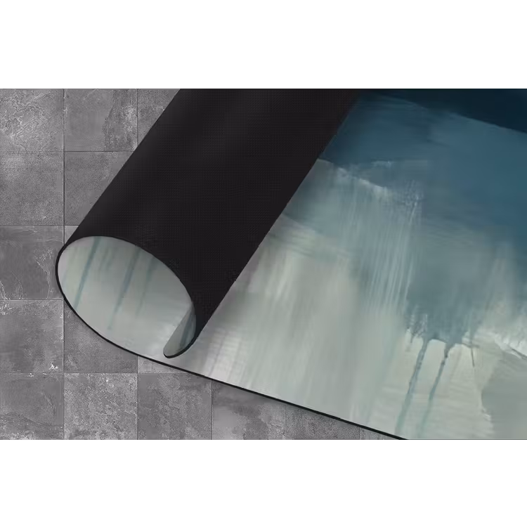 Abstract - Landschap - Kunst - Modern - Groen - Blauw Keukenloper - keukenmat middel -closeup