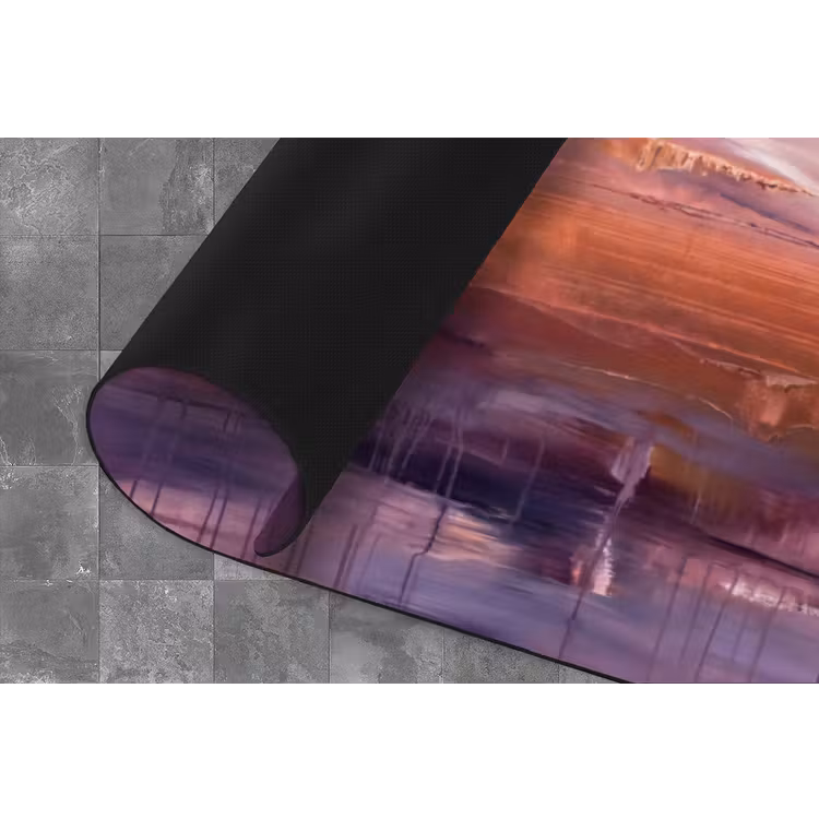 Abstract - Landschap - Modern - Paars - Oranje Keukenloper - keukenmat middel -closeup
