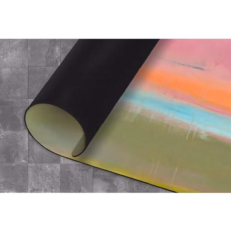 Abstract - Landschap - Modern - Roze - Oranje Keukenloper - keukenmat middel -closeup