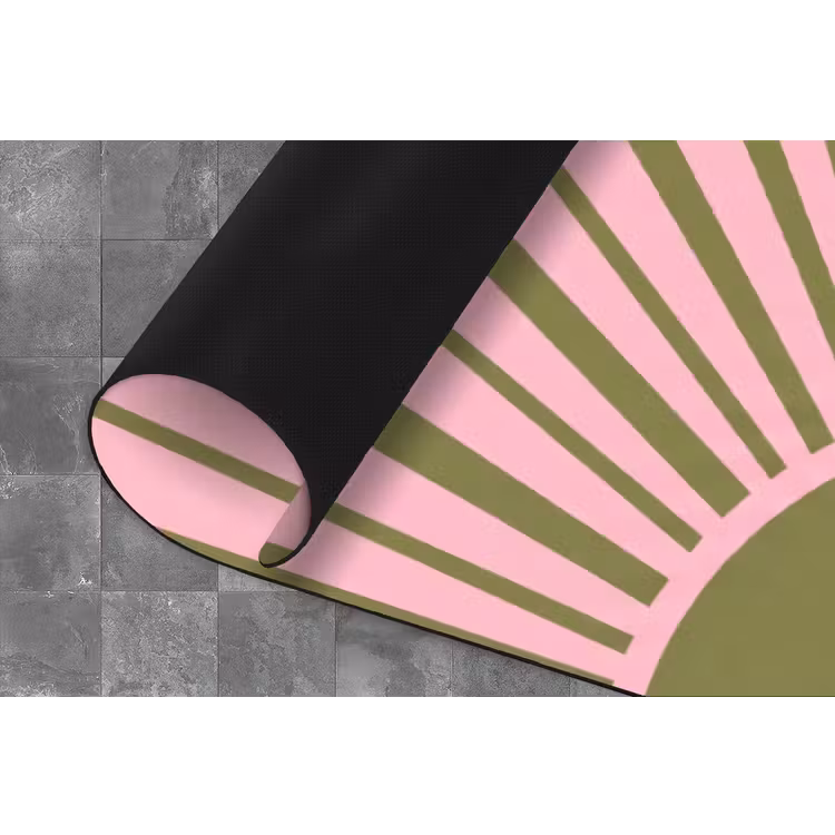 Abstract - Stralen - Grafisch - Roze - Groen Keukenloper - keukenmat middel -closeup