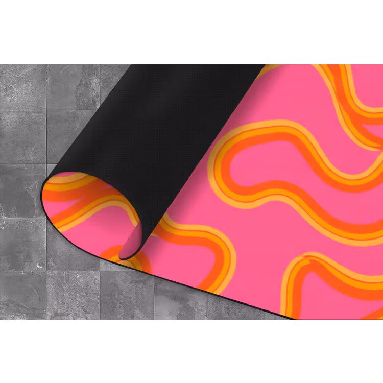 Abstract - Golvende lijnen - Modern - Kleurrijk Keukenloper - keukenmat middel -closeup