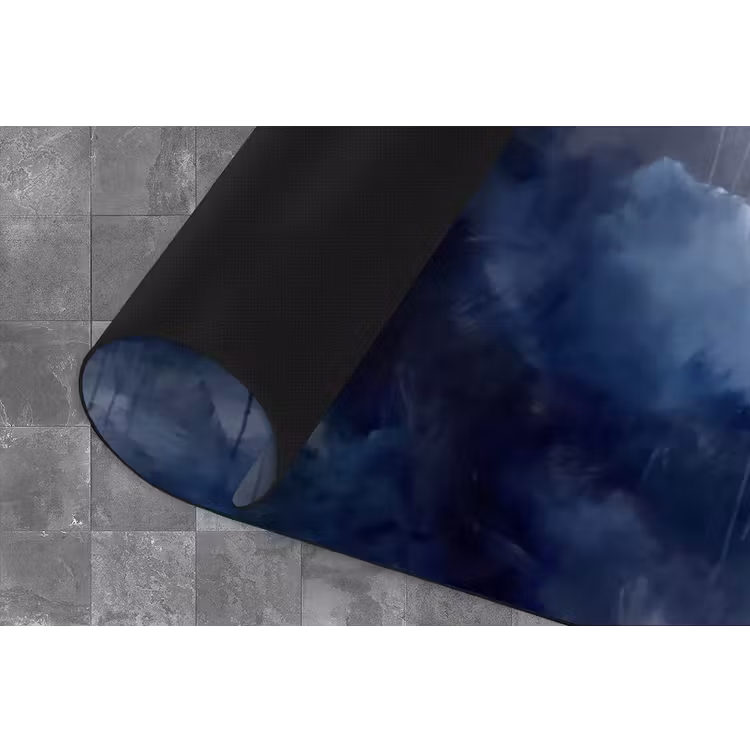 Abstract - Wolken - Modern - Blauw - Kunst Keukenloper - keukenmat middel -closeup