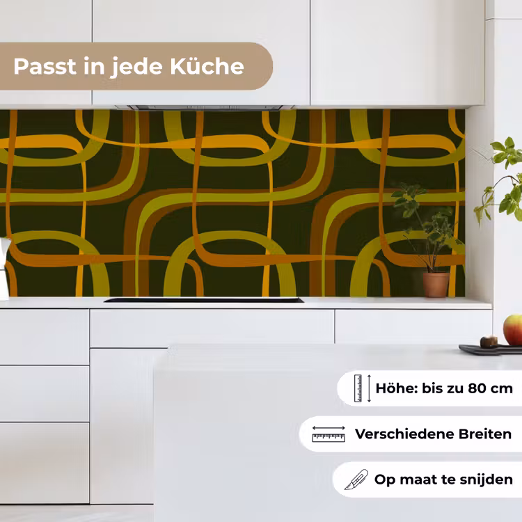 Jaren 70 - Retro - Groen keuken achterwand 2 middel 871 -sfeer4_DE