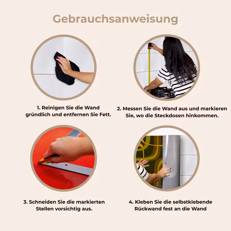 Jaren 70 - Retro - Groen keuken achterwand 2 middel 871 -gebruiksaanwijzing_DE