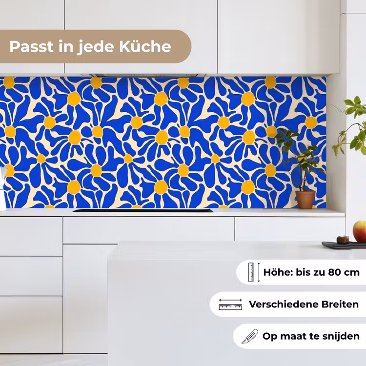 Abstract - Bloem - Blauw keuken achterwand 2 middel 871 -sfeer4_DE