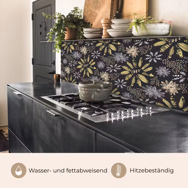 Abstract - Bloemen - Patronen keuken achterwand 2 middel 871 -usp_DE
