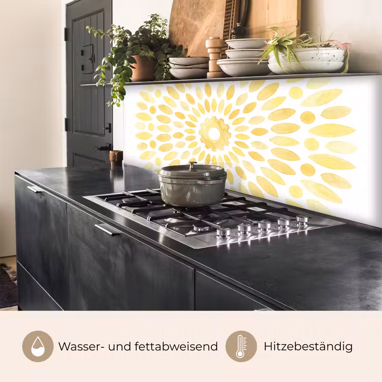 Abstract - Geometrisch - Stralend - Geel keuken achterwand 2 middel -usp_DE