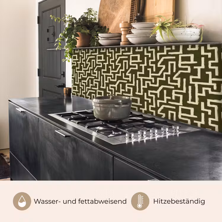 Abstract - Lijnen - Groen keuken achterwand 2 middel 871 -usp_DE