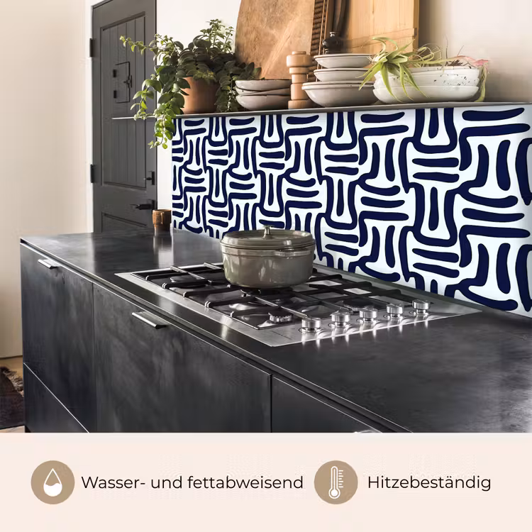 Abstract - Modern - Blauw keuken achterwand 2 middel 871 -usp_DE