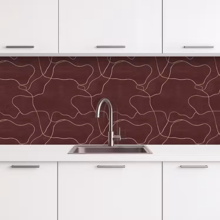 Abstract - Modern - Bruin keuken achterwand 2 middel 871 -3d