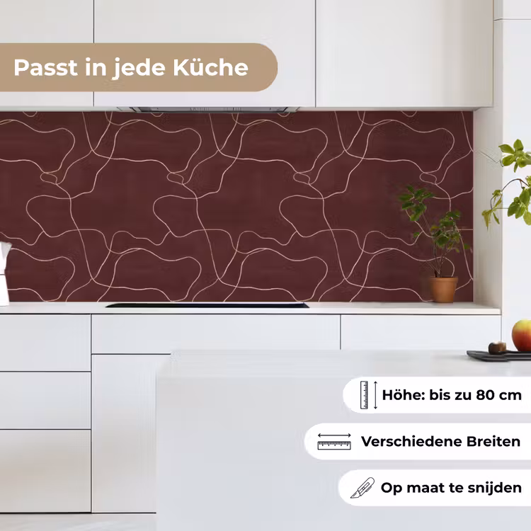 Abstract - Modern - Bruin keuken achterwand 2 middel 871 -sfeer4_DE