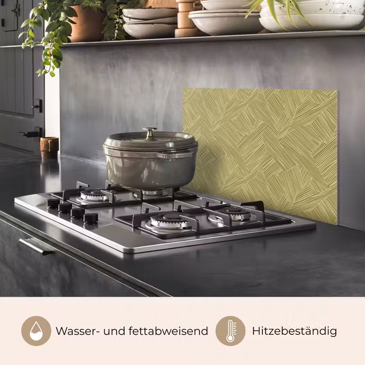 Abstract - Modern - Groen keuken achterwand spatscherm klein 900 -usp_DE