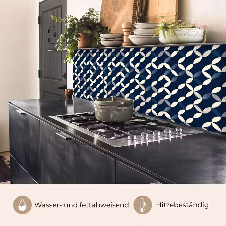 Abstract - Patroon - Blauw keuken achterwand 2 middel 871 -usp_DE