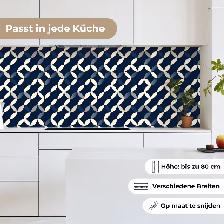Abstract - Patroon - Blauw keuken achterwand 2 middel 871 -sfeer4_DE