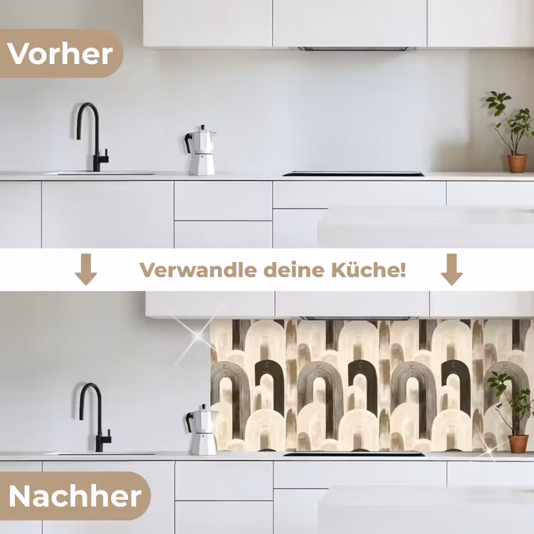 Abstract - Patroon - Bogen keuken achterwand 2 middel 871 -voor-na_DE