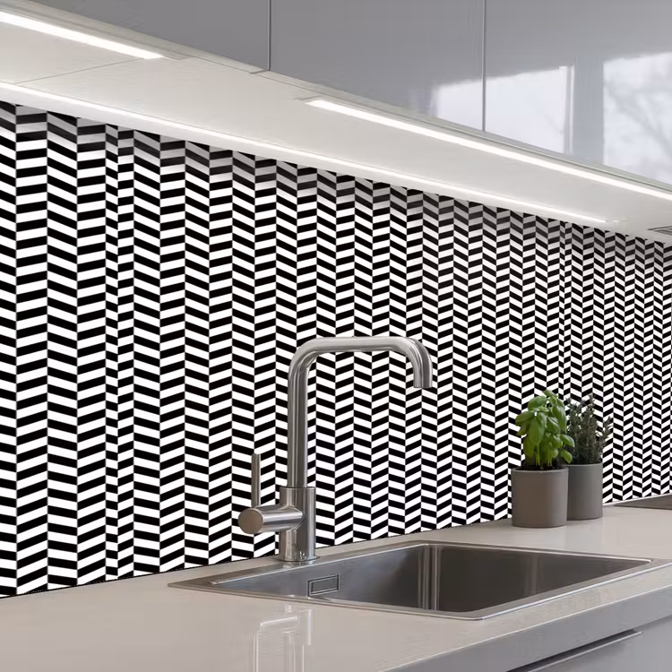 Abstract - Patronen - Design - Lijn keuken achterwand 2 middel 871 -3d_schuin