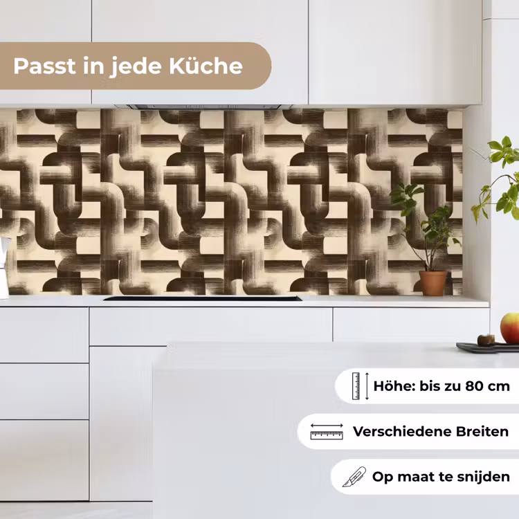 Abstract - Retro - Zwart keuken achterwand 2 middel 871 -sfeer4_DE