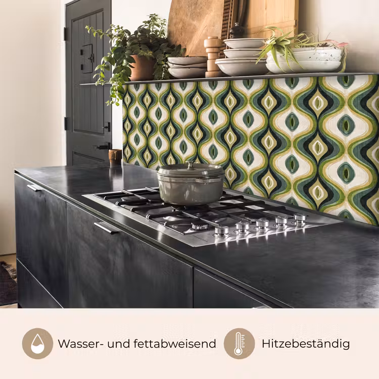 Abstract - Ritmisch - Groen keuken achterwand 2 middel 871 -usp_DE