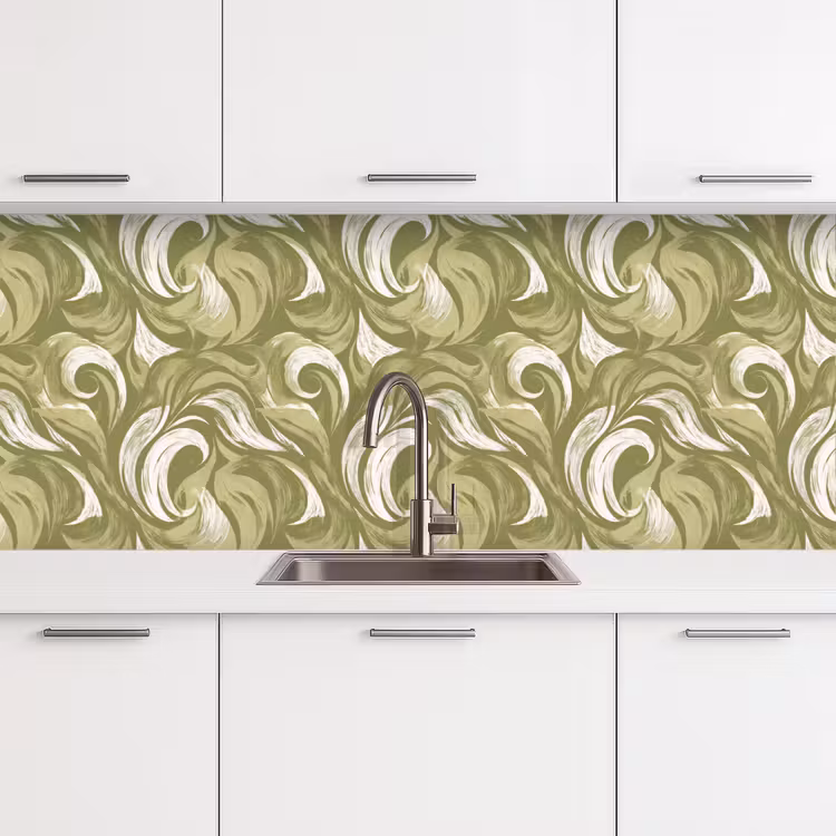 Abstract - Textuur - Groen keuken achterwand 2 middel 871 -3d