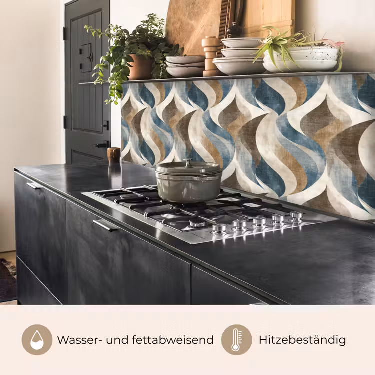 Abstract - Golven - Kleurrijk keuken achterwand 2 middel 871 -usp_DE