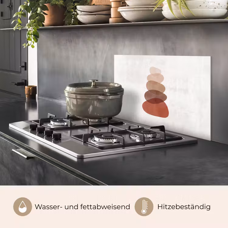 Abstractie - Gestapeld - Balans - Modern - Aardetinten keuken achterwand spatscherm klein -usp_DE