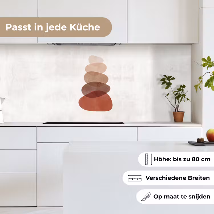 Abstractie - Gestapeld - Balans - Modern - Aardetinten keuken achterwand 2 middel -sfeer4_DE
