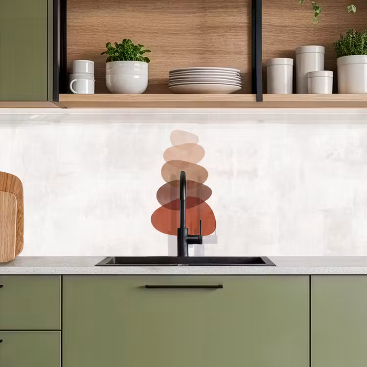 Abstractie - Gestapeld - Balans - Modern - Aardetinten keuken achterwand 2 middel -sfeer3