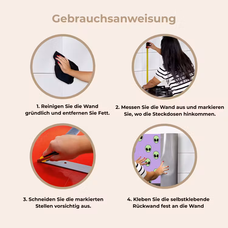 Alien - Retro - Lila keuken achterwand 2 middel 871 -gebruiksaanwijzing_DE