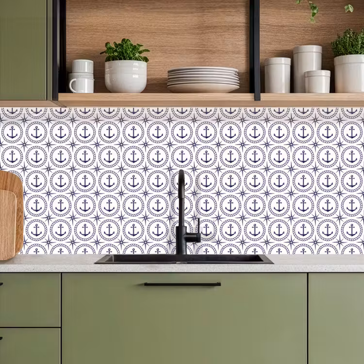 Anker - Haven - Blauw - Wit keuken achterwand 2 middel 871 -sfeer3