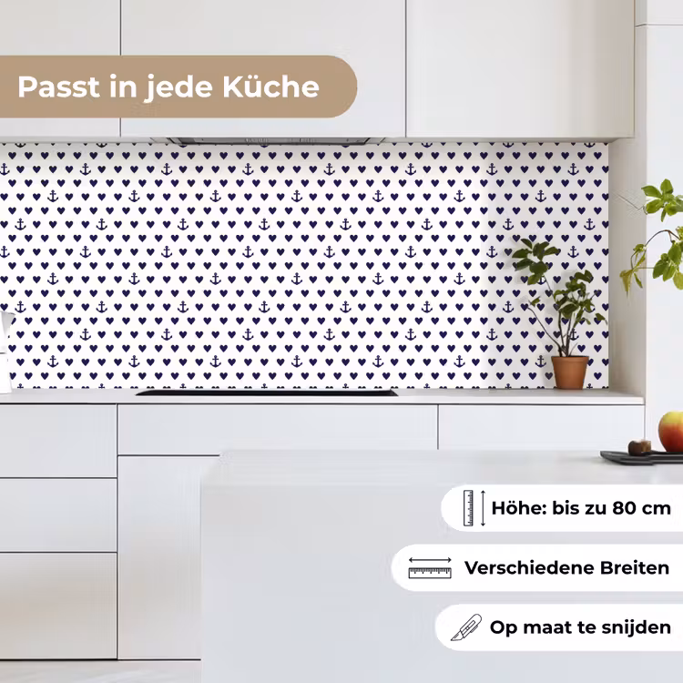 Anker - Hart - Blauw - Wit keuken achterwand 2 middel 871 -sfeer4_DE