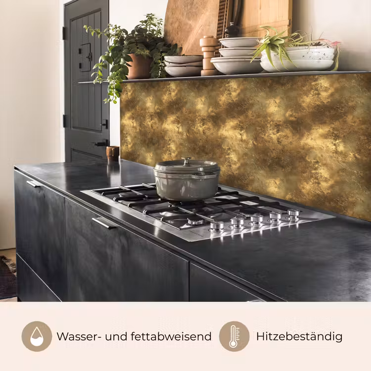 Antiek - Metaallook - Goud keuken achterwand 2 middel 871 -usp_DE