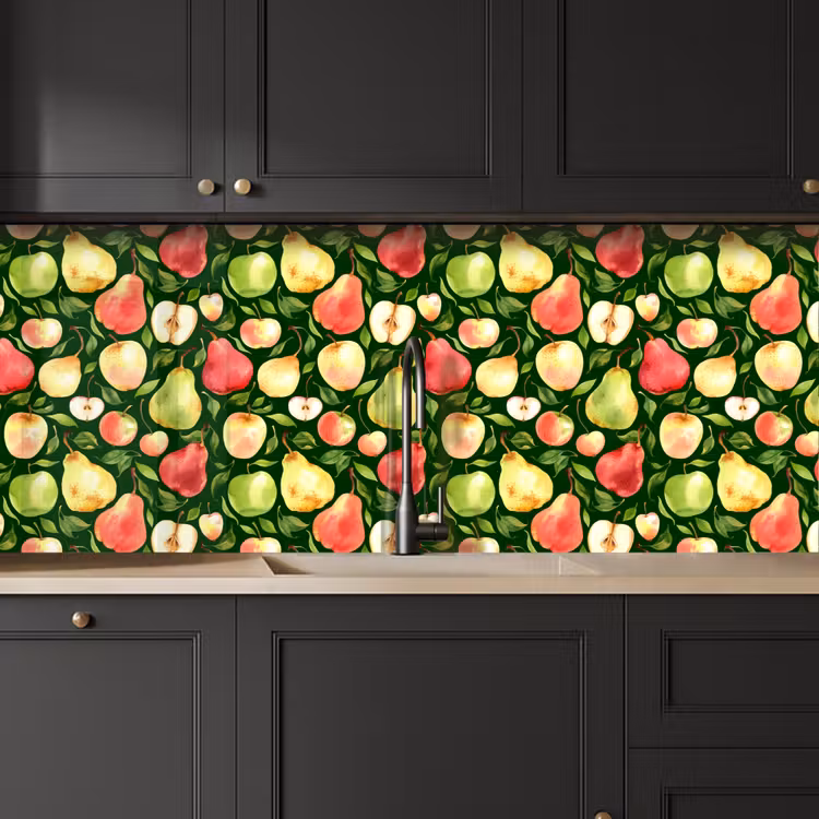 Appels - Peren - Fruit - Groen keuken achterwand 2 middel 871 -sfeer1