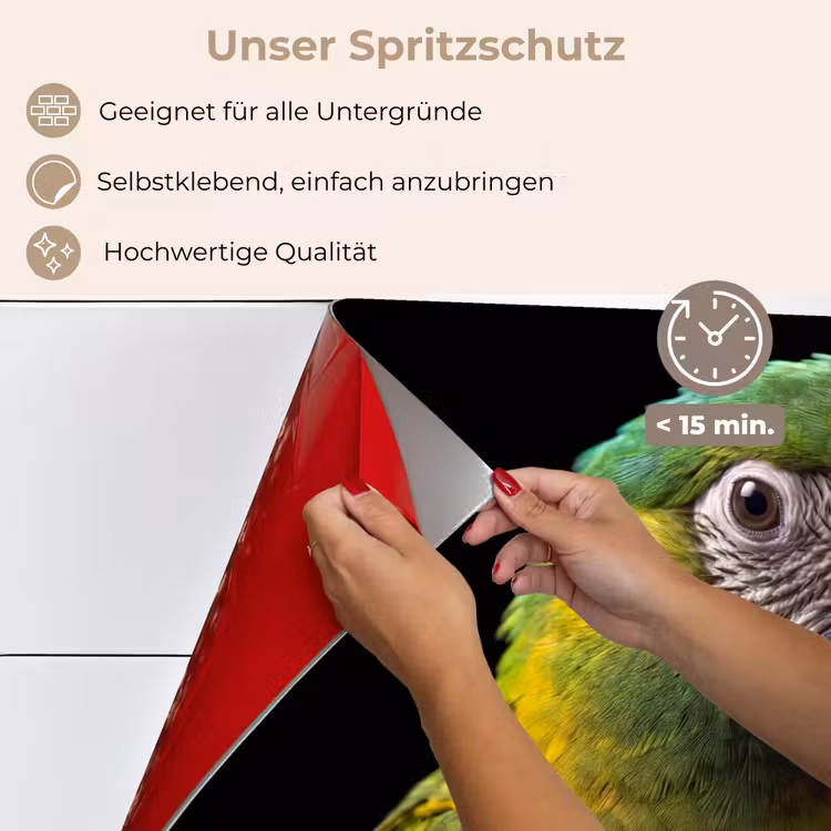 Ara - Portret - Groen keuken achterwand spatscherm klein -spatscherm_DE