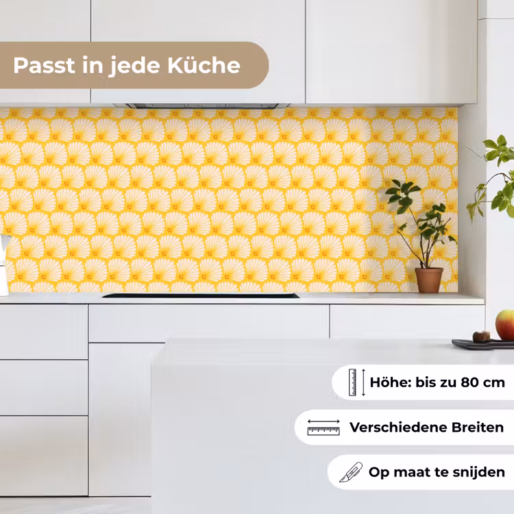 Art Deco - Design - Schelp - Geel keuken achterwand 2 middel 871 -sfeer4_DE