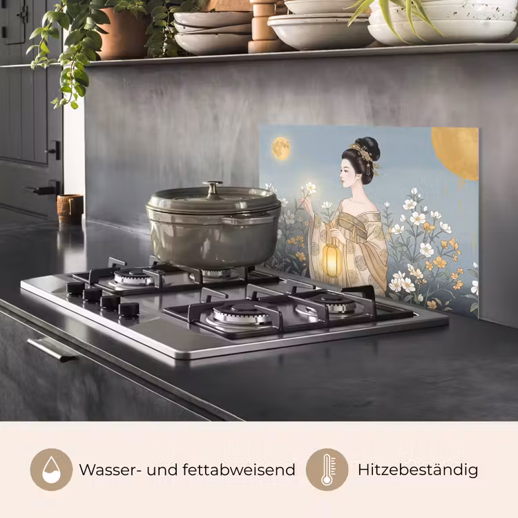 Aziatisch - Vrouw - Kimono keuken achterwand spatscherm klein -usp_DE