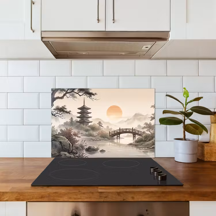 Azië - Landschap - Kleurrijk keuken achterwand spatscherm klein -sfeer2