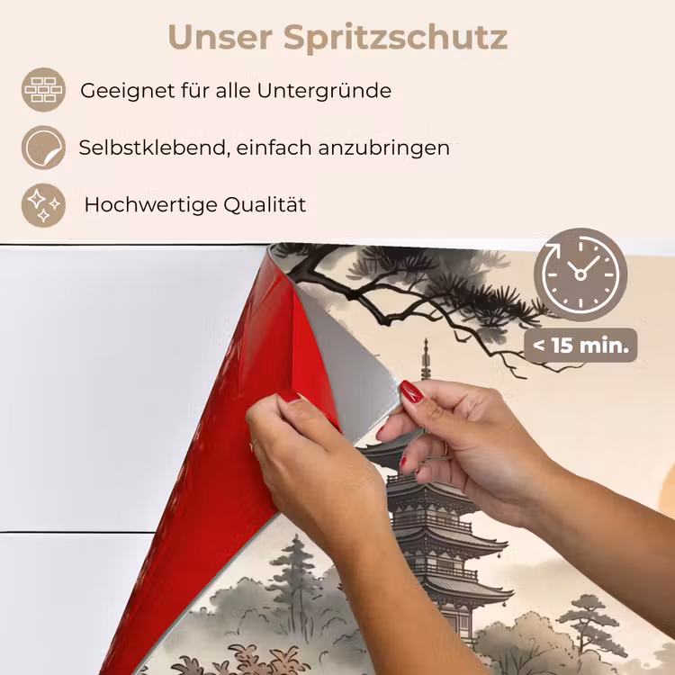 Azië - Landschap - Kleurrijk keuken achterwand spatscherm klein -spatscherm_DE