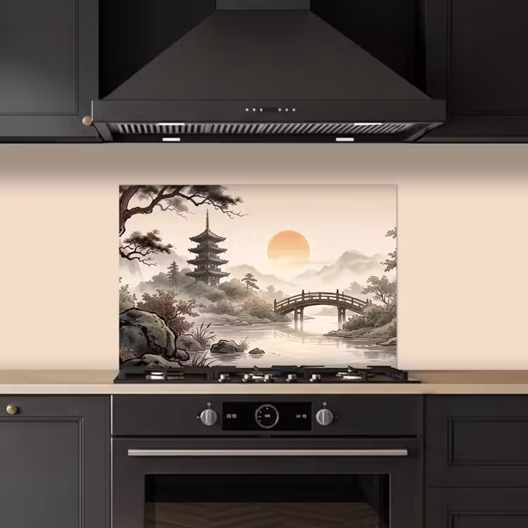 Azië - Landschap - Kleurrijk keuken achterwand spatscherm klein -sfeer1