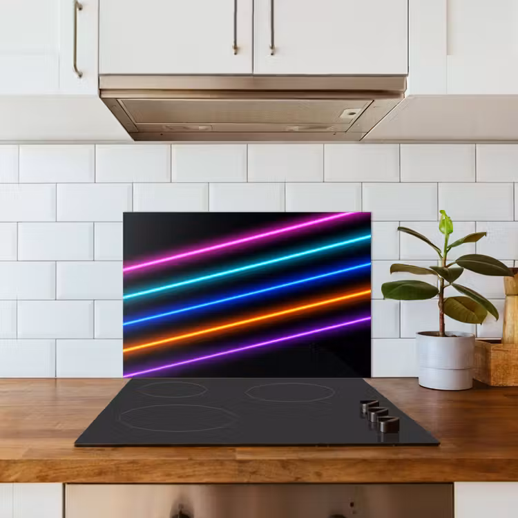 Esthetiek - Retro - Neon keuken achterwand spatscherm klein -sfeer2