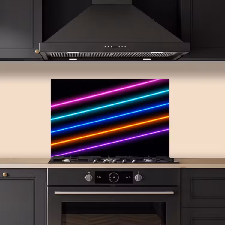 Esthetiek - Retro - Neon keuken achterwand spatscherm klein -sfeer1