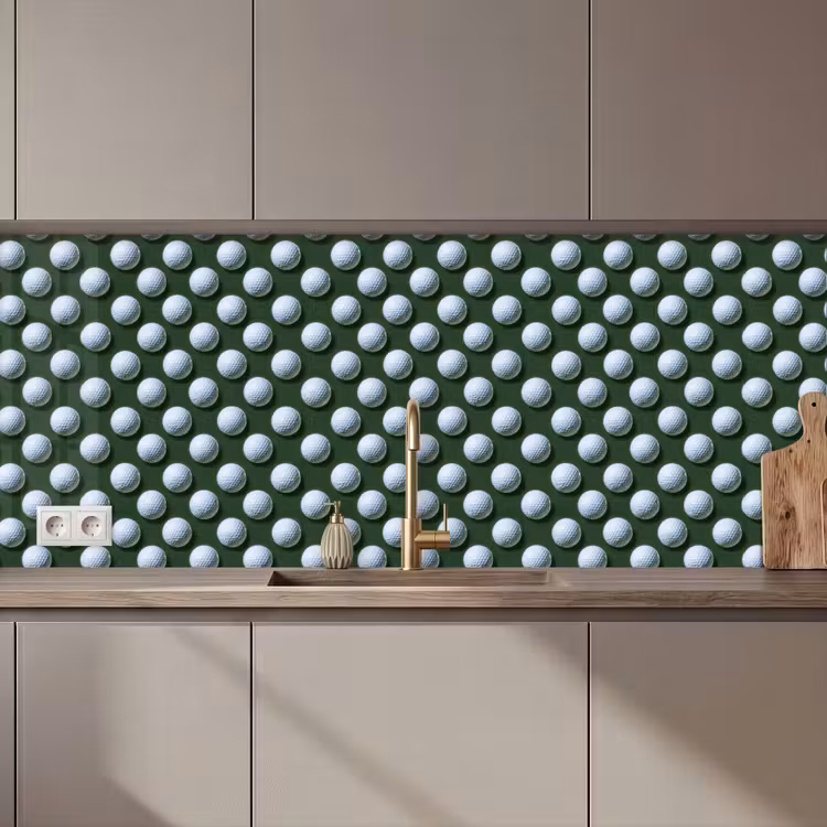 Ballen - Golf - Groen keuken achterwand 2 middel 871 zz_3dshopping