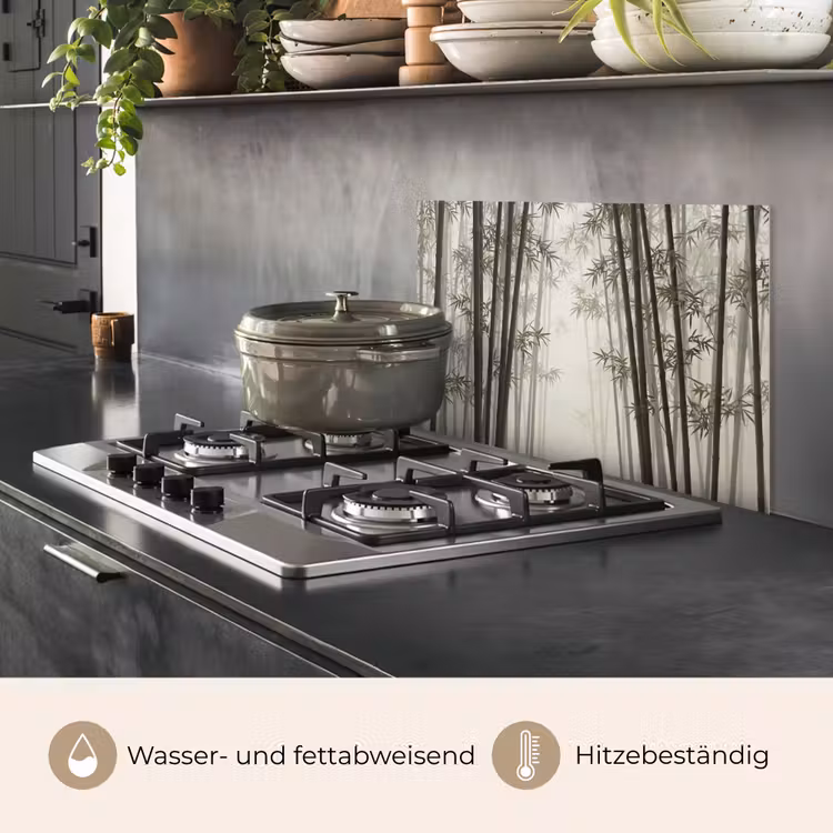 Bamboe - Bos - Mist - Natuur keuken achterwand spatscherm klein -usp_DE