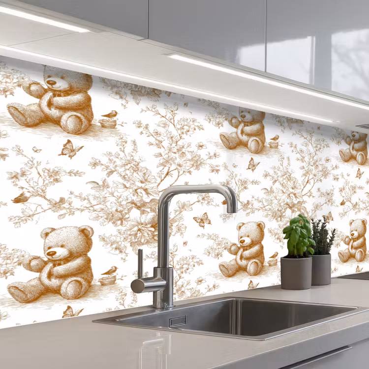 Beer - Tijdloos - Bruin keuken achterwand 2 middel 871 -3d_schuin