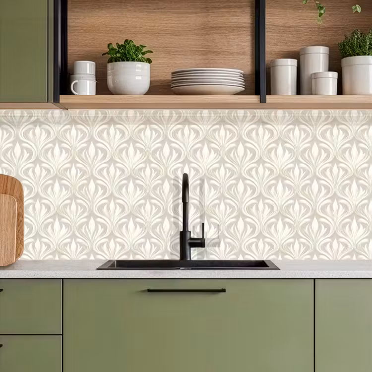 Barok - Patroon - Beige keuken achterwand 2 middel 871 -sfeer3