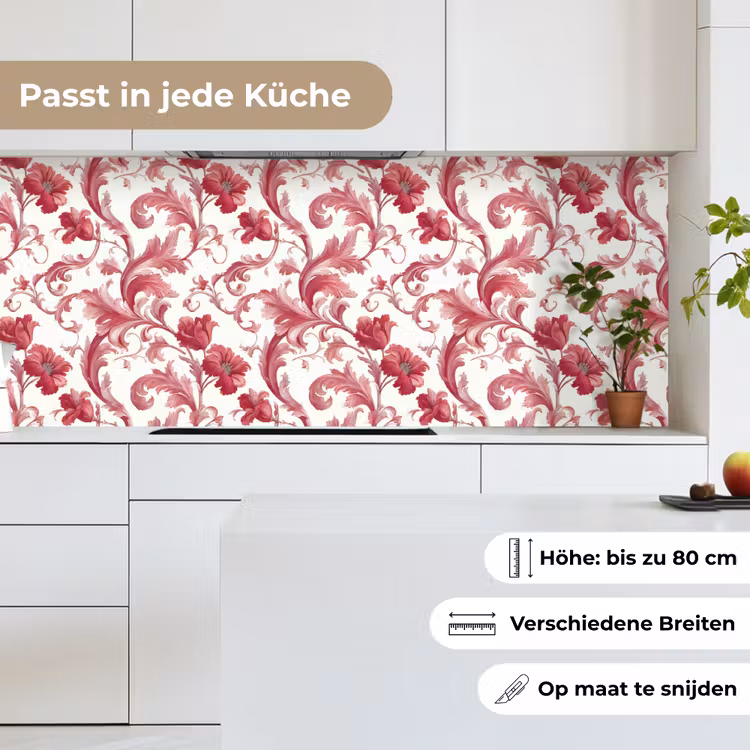 Barok - Patroon - Rood keuken achterwand 2 middel 871 -sfeer4_DE
