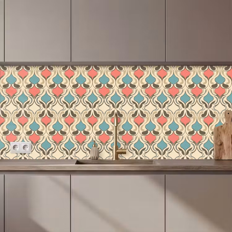 Barok - Retro - Kleurrijk keuken achterwand 2 middel 871 zz_3dshopping