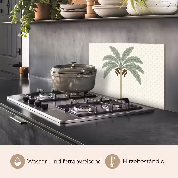 Boom - Bladeren - Groen - Decoratief - Beige keuken achterwand spatscherm klein -usp_DE