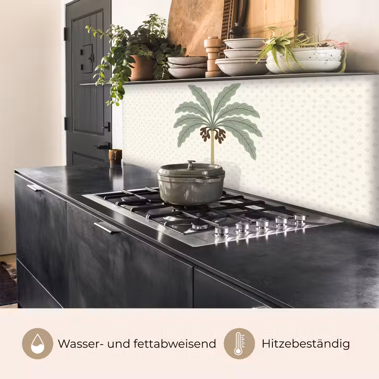 Boom - Bladeren - Groen - Decoratief - Beige keuken achterwand 2 middel -usp_DE